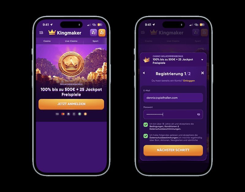 Image: Erleben Sie das luxuriöse Kingmaker Casino in Deutschland online